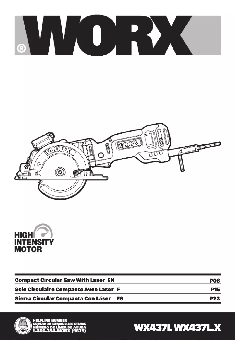 Page n°1 - Manuel utilisateur Worx WX437L
