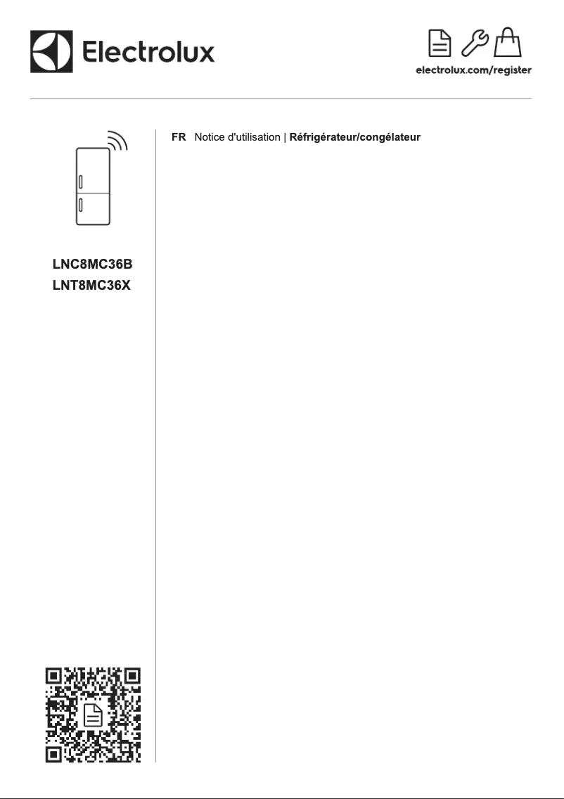 Page 1 de la notice Manuel utilisateur Electrolux LNT8MC36X