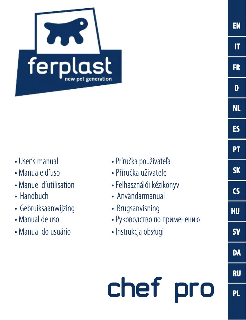 Página 1 del manual Manual de usuario Ferplast Chef Pro