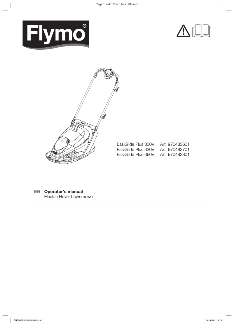 Image de la première page du manuel de l'appareil EasiGlide 300V Plus