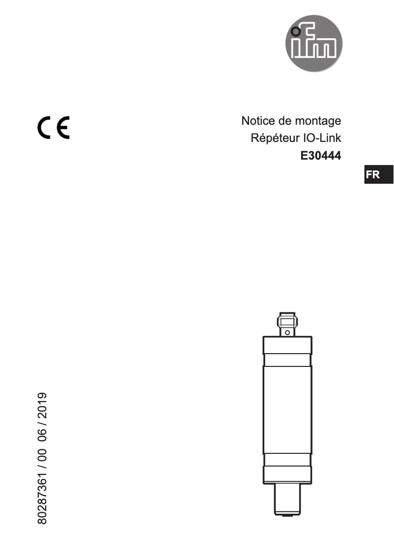 Page n°1 - Manuel utilisateur IFM E30444