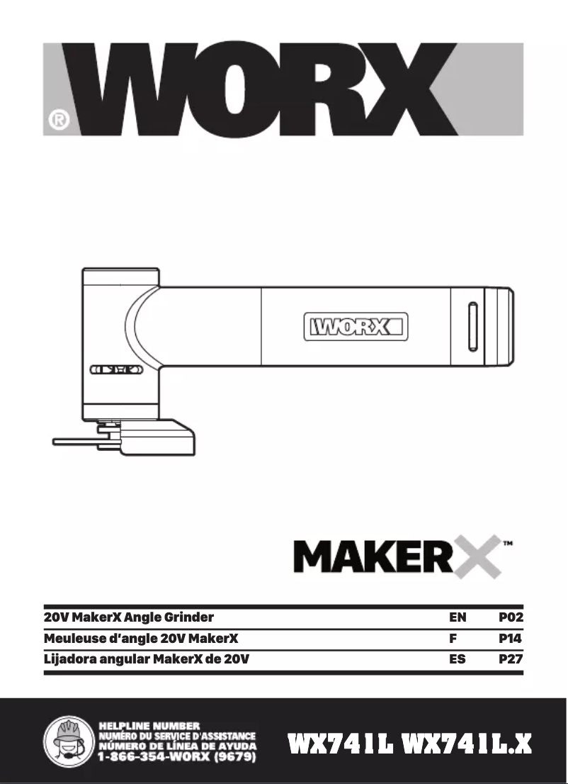Page n°1 - Manuel utilisateur Worx WX741L.9