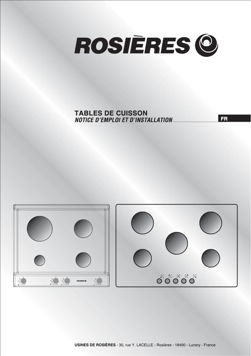 Page n°1 - Manuel utilisateur Rosieres RTF 40 F IN
