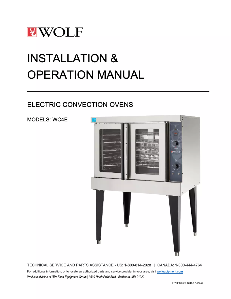 Page n°1 - Manuel utilisateur Wolf WC4E