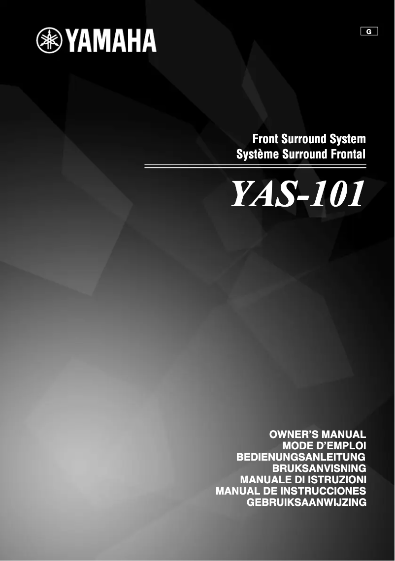 Image de la première page du manuel de l'appareil YAS-101 Premium