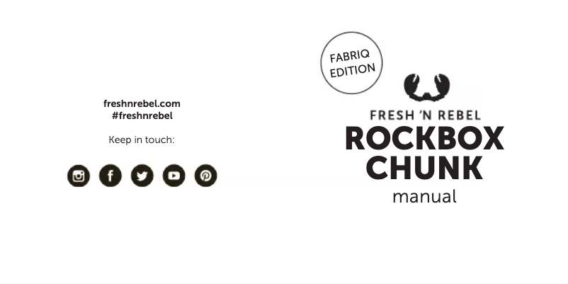 Página 1 del manual Manual de usuario Fresh 'n Rebel Rockbox Chunk Fabriq