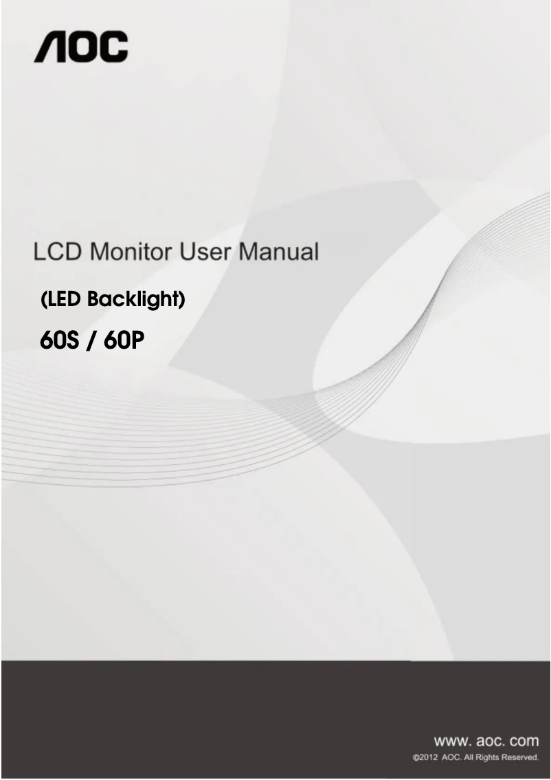 Image de la première page du manuel de l'appareil M2060PWDA2