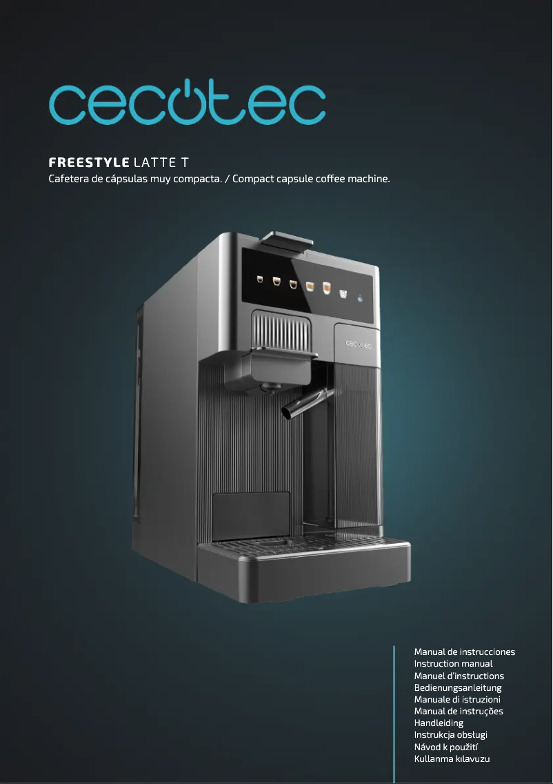 Page 1 de la notice Manuel utilisateur Cecotec FreeStyle Latte T