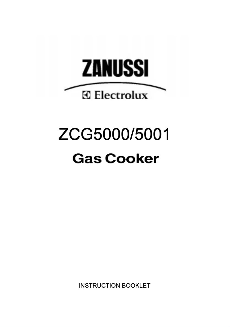 Image de la première page du manuel de l'appareil ZCG5000WN