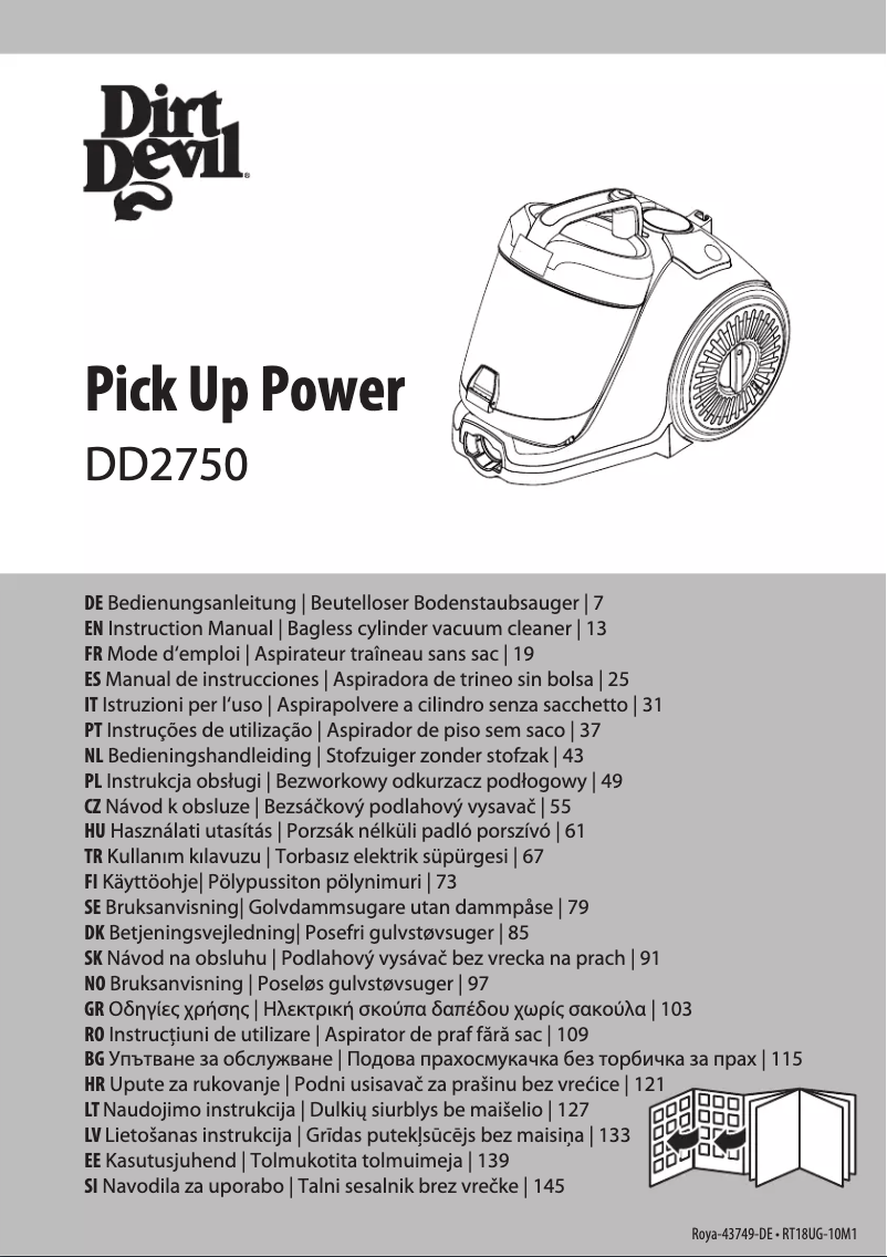 Página 1 del manual Manual de usuario Dirt Devil Pick Up Power DD2750