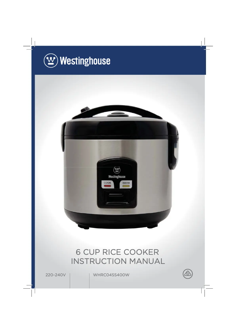 Page 1 de la notice Manuel utilisateur Westinghouse WHRC04SS