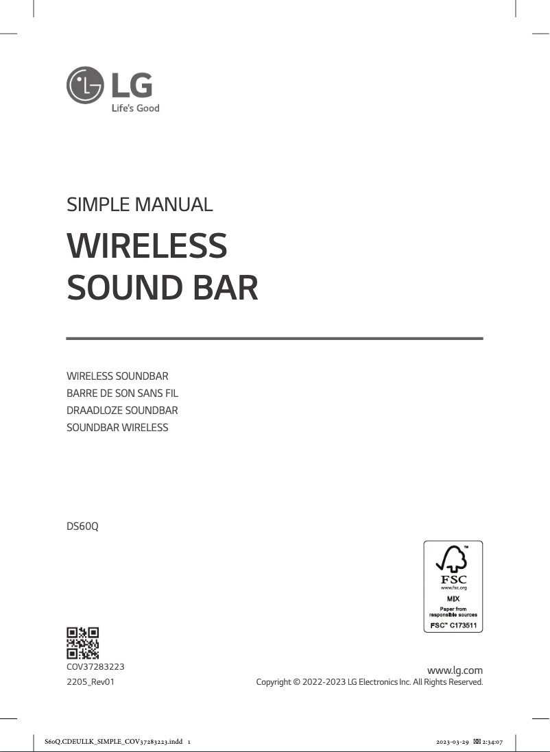 Página 1 del manual Manual de usuario LG DS60Q