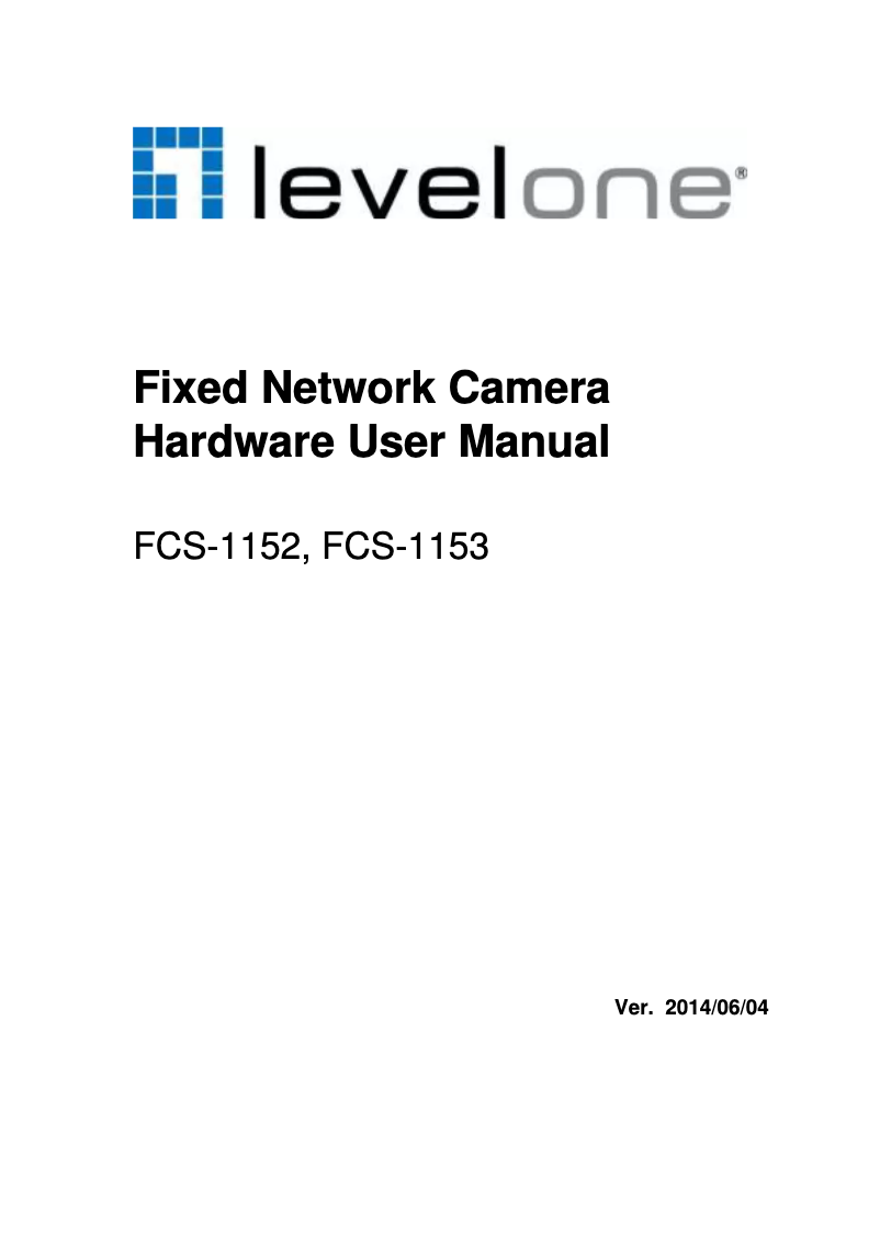 Page n°1 - Manuel utilisateur LevelOne FCS-1153
