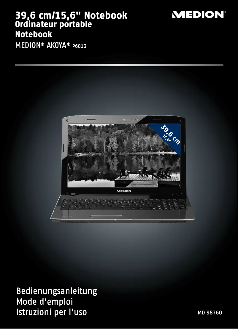 Page n°1 - Manuel utilisateur Medion Akoya P6812 MD 98760
