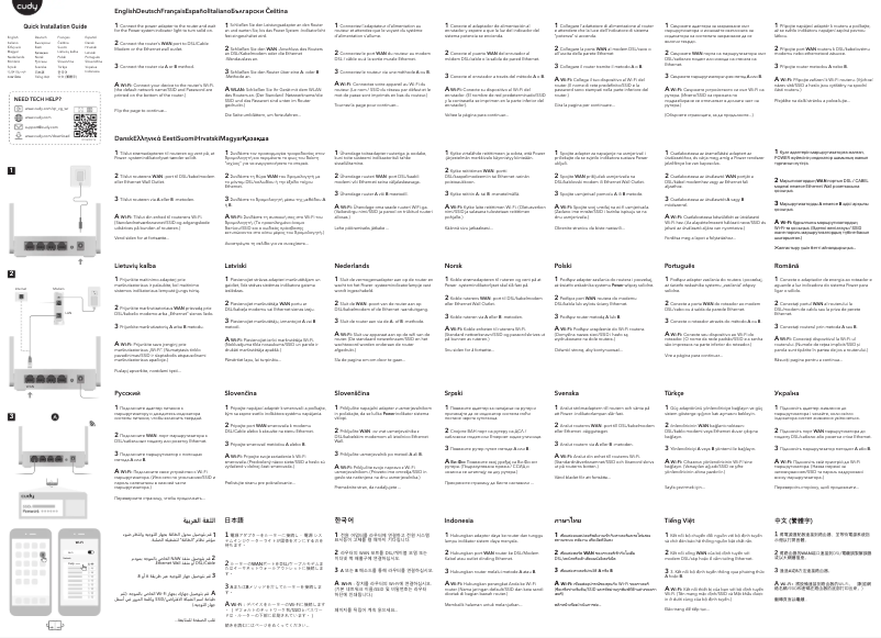 Page 1 de la notice Manuel utilisateur Cudy WR300