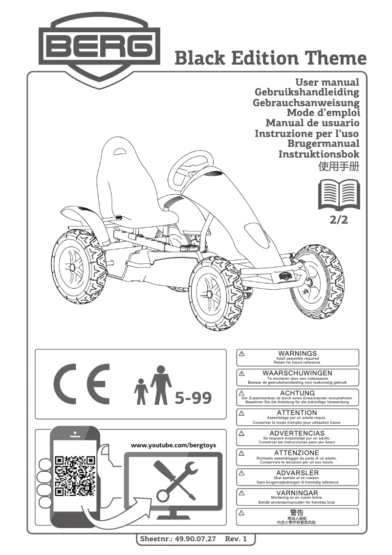 Page 1 de la notice Manuel utilisateur Berg Black Edition Theme