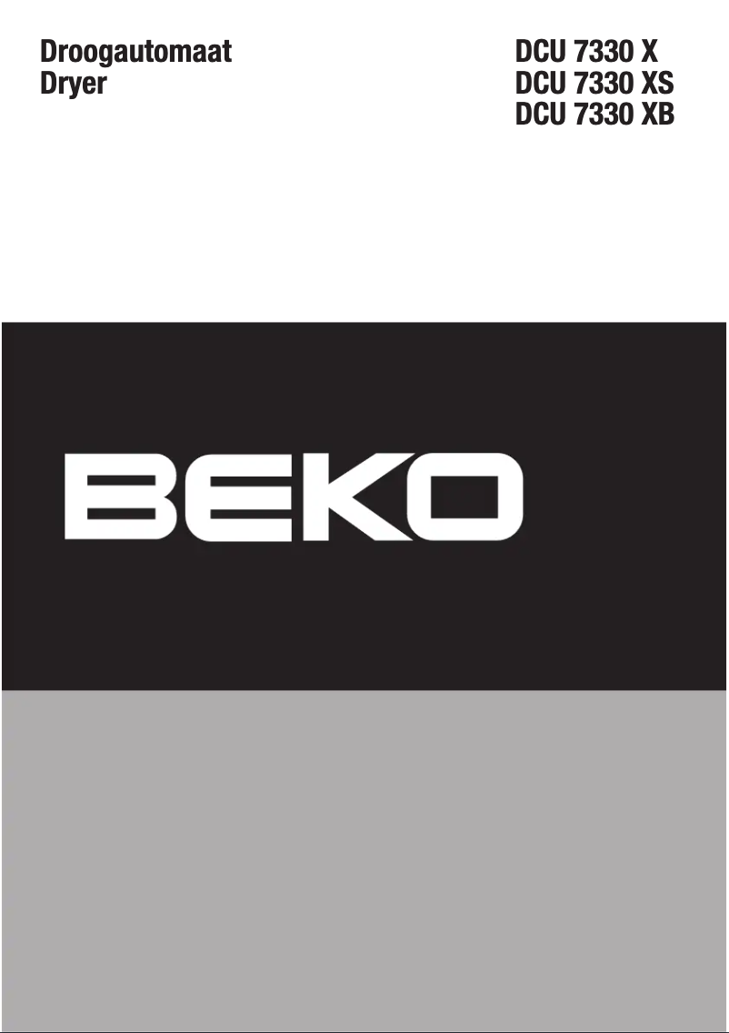 Page 1 de la notice Manuel utilisateur Beko DCU 7330 XB