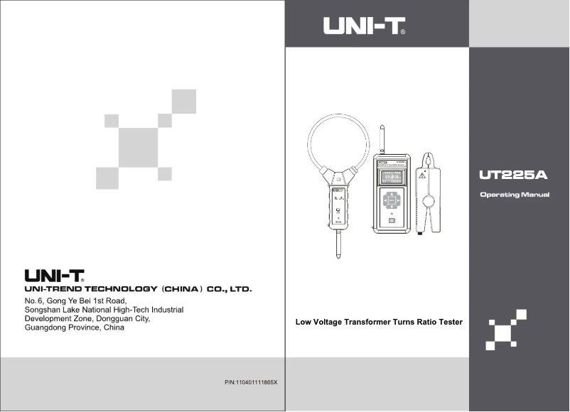 Page n°1 - Manuel utilisateur Uni-T UT225A