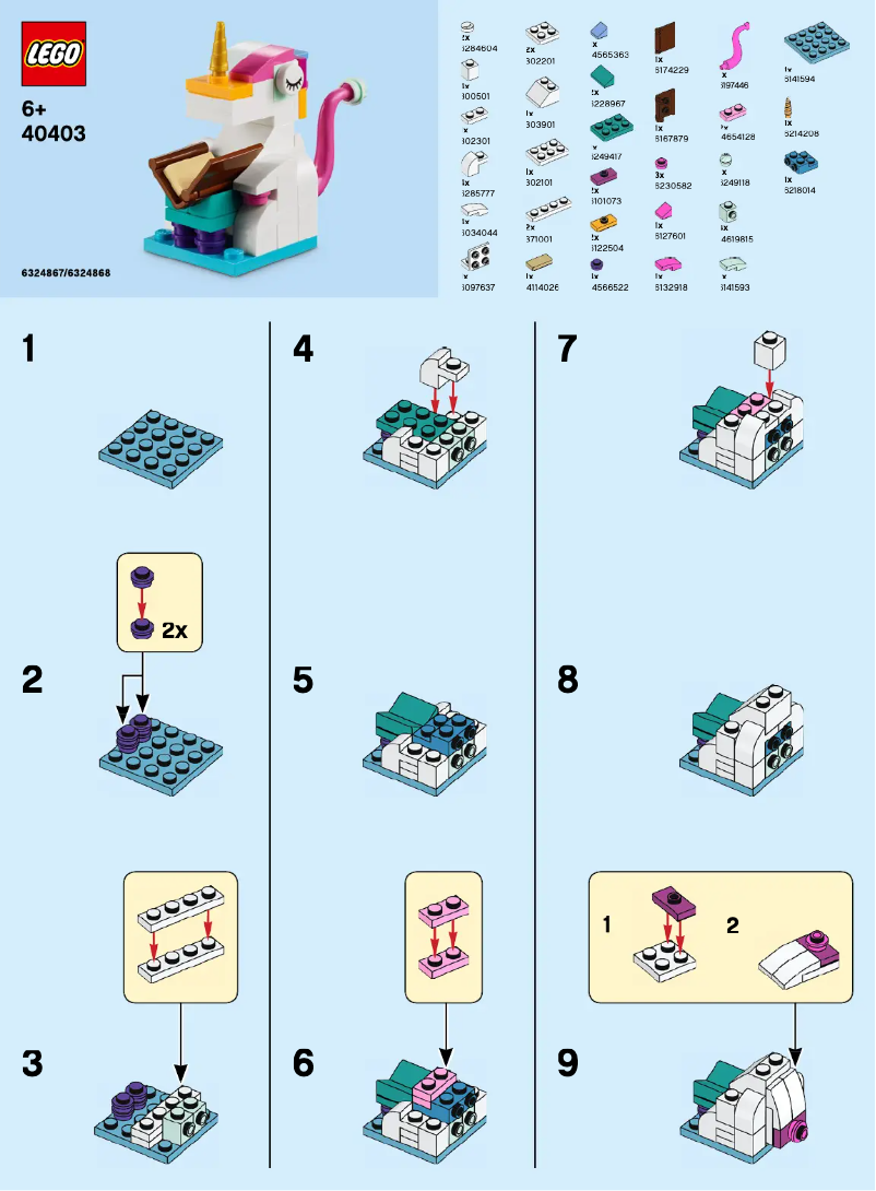 Page n°1 - Manuel utilisateur Lego Literacy Day 40403