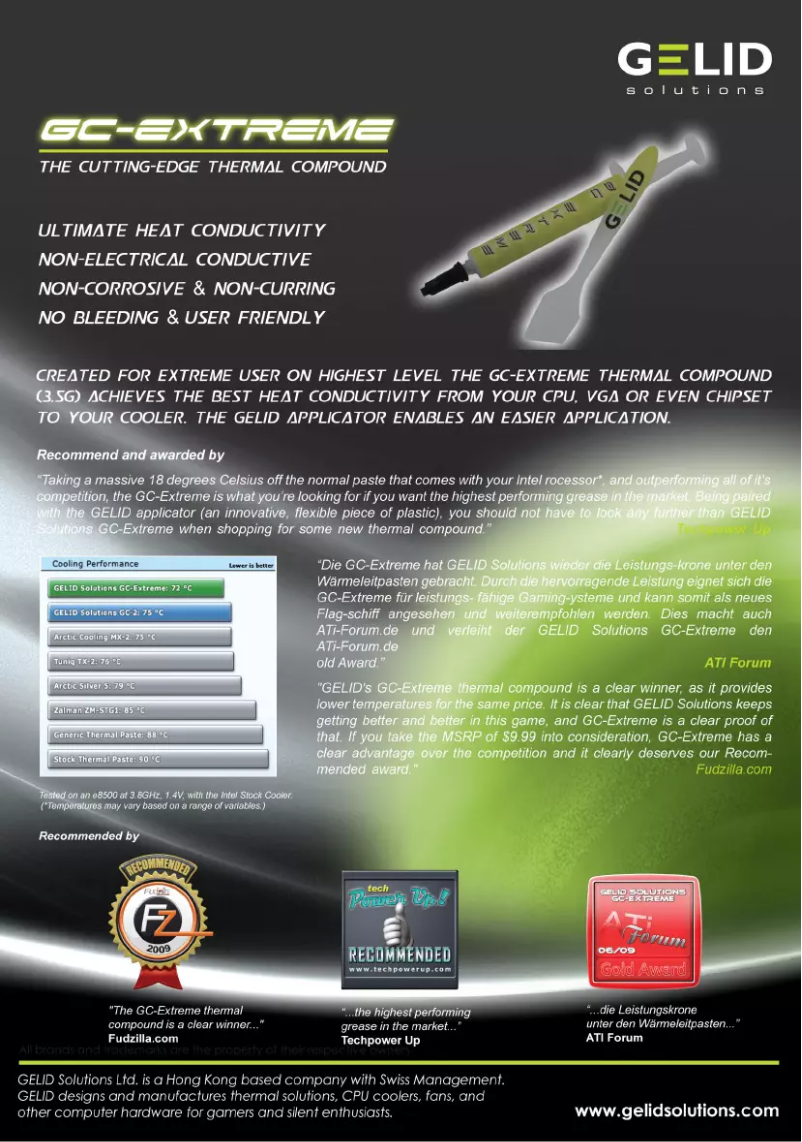 Image de la première page du manuel de l'appareil GC-Extreme