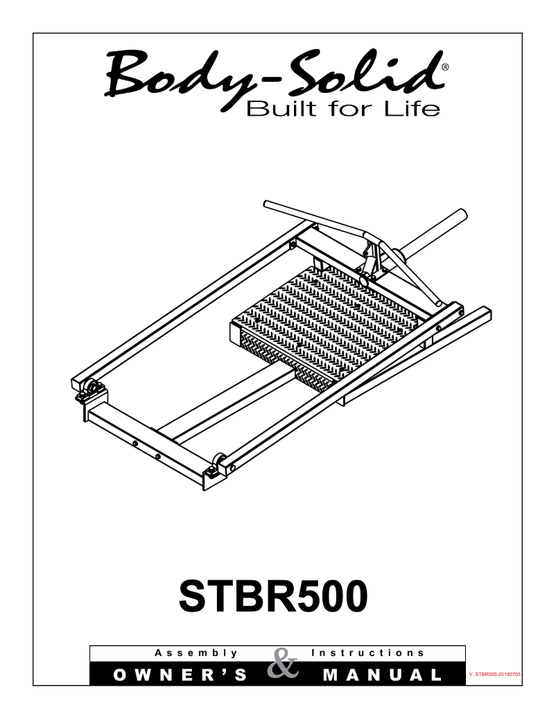 Page 1 de la notice Instructions / montage Body-Solid STBR500
