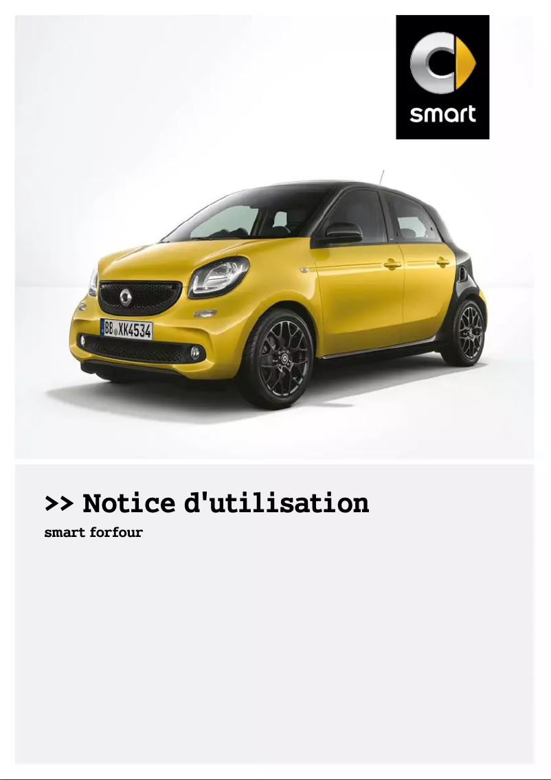 Page 1 de la notice Manuel utilisateur Smart Forfour (2016)