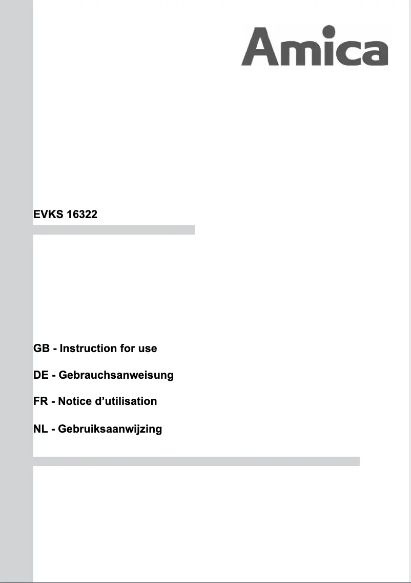 Image de la première page du manuel de l'appareil EVKS 16322