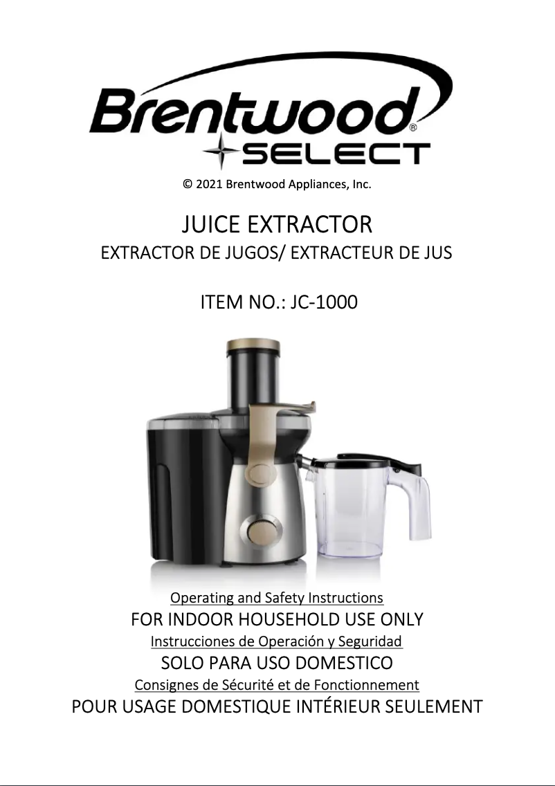 Imagen de la primera página del manual del dispositivo JC-1000