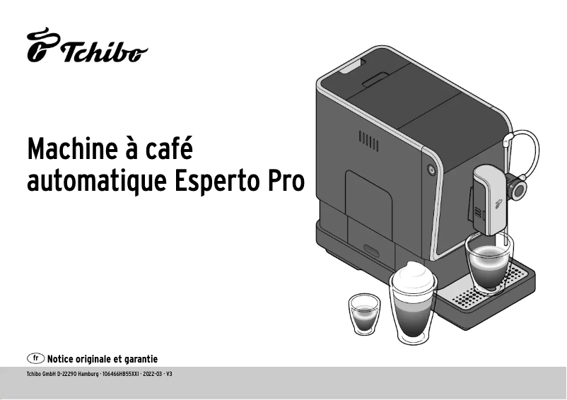 Page 1 de la notice Manuel utilisateur Tchibo Esperto Pro