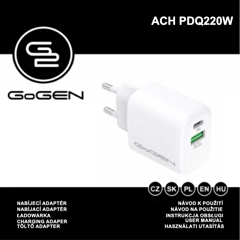 Image de la première page du manuel de l'appareil ACHPDQ220W