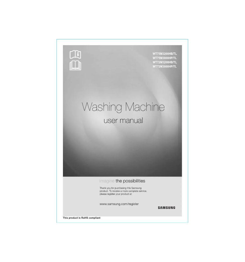 Page 1 de la notice Manuel utilisateur Samsung WT75M3000HP