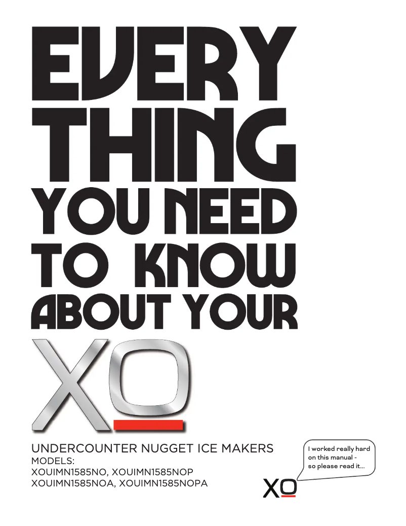 Page 1 de la notice Manuel utilisateur XO XOUIM1585NOPA