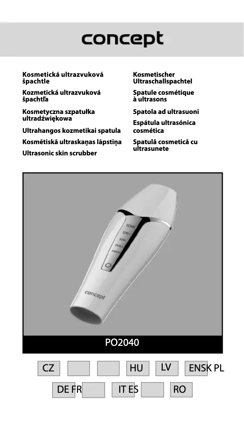 Page n°1 - Manuel utilisateur Concept Perfect Skin PO2040