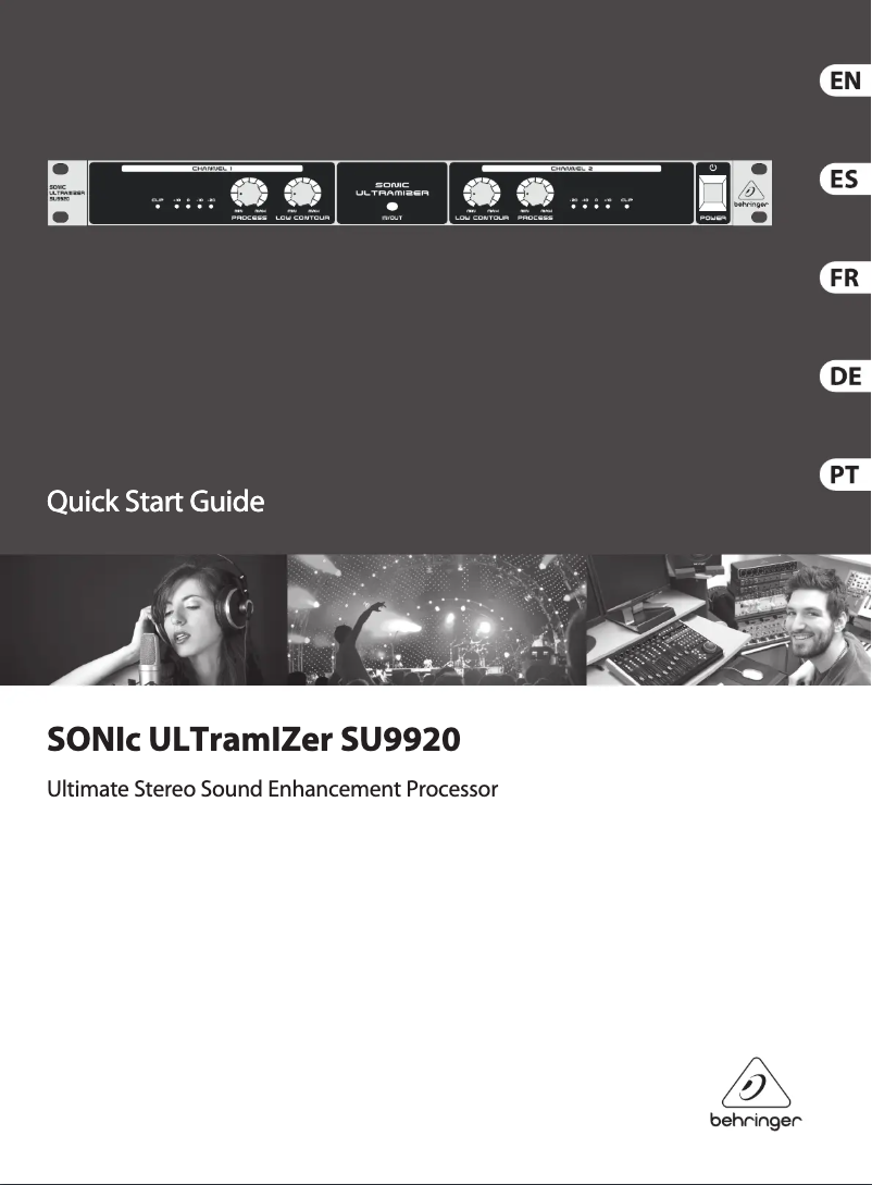 Page 1 de la notice Guide de démarrage rapide Behringer Sonic Ultramizer SU9920