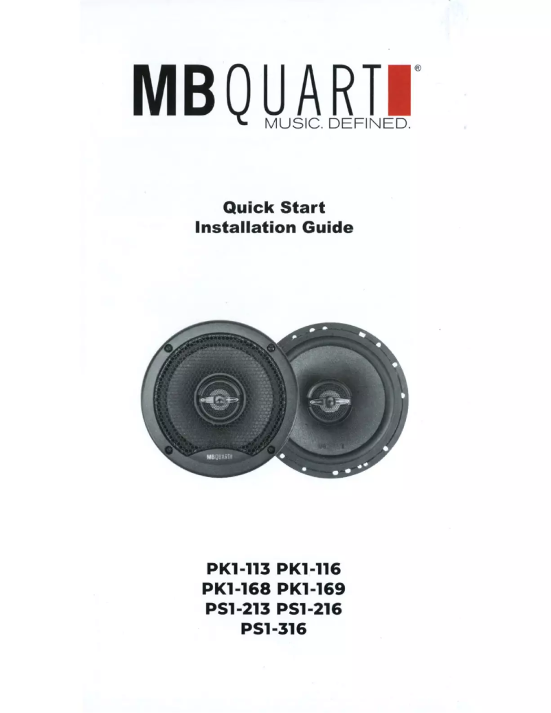 Página 1 del manual Manual de usuario MB Quart PS1-316