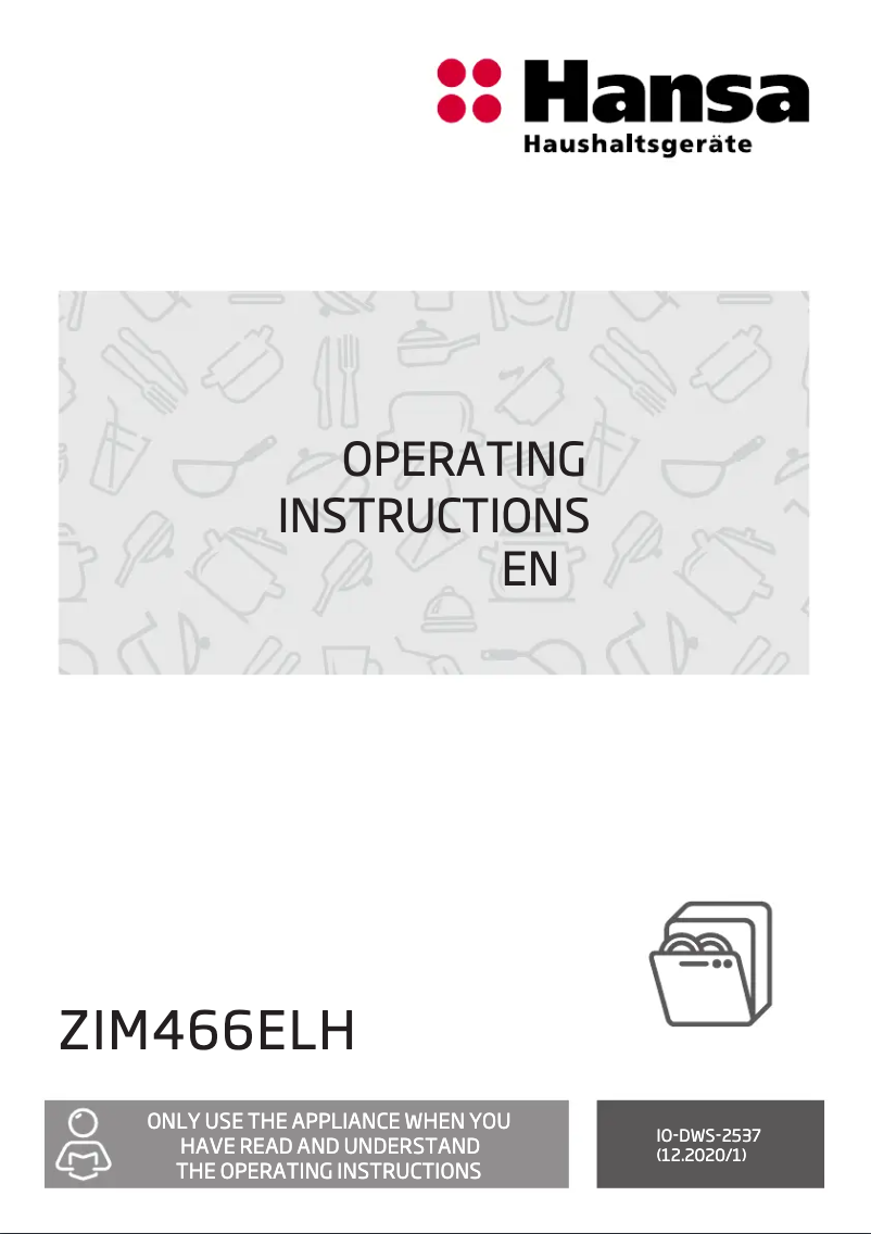 Image de la première page du manuel de l'appareil ZIM466ELH