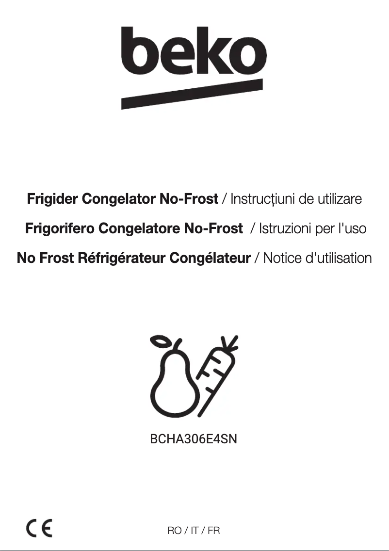 Page n°1 - Manuel utilisateur Beko Bcha306e4sn