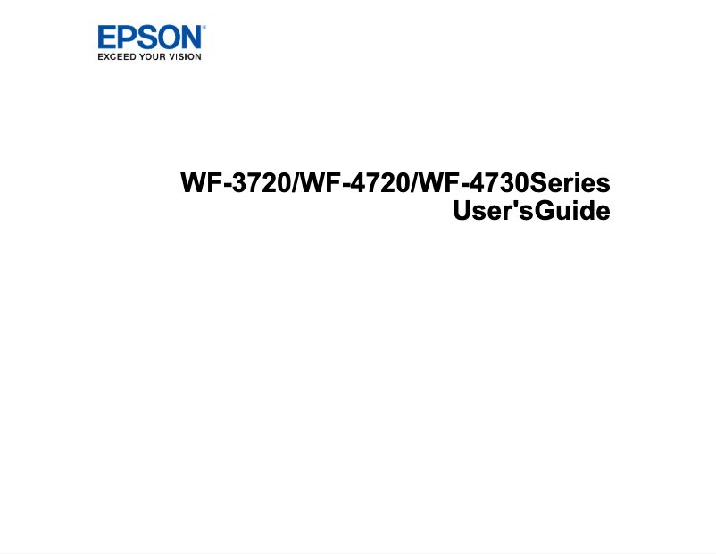 Page 1 de la notice Manuel utilisateur Epson WorkForce Pro WF-4720