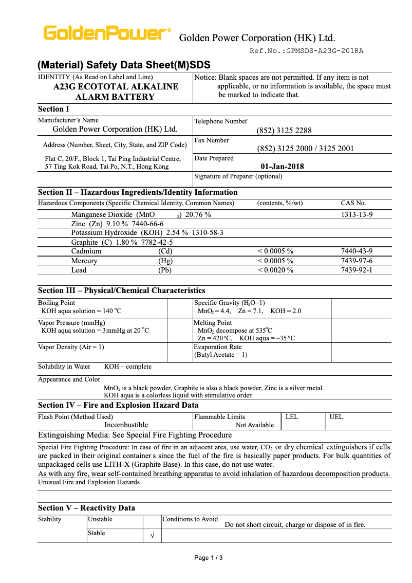 Page 1 de la notice Fiche technique Byron 10.020.40