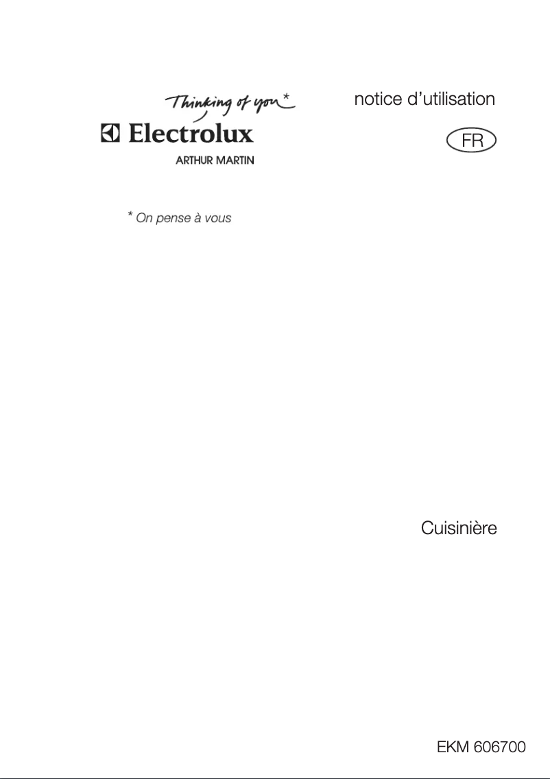 Page 1 de la notice Manuel utilisateur Arthur Martin-Electrolux EKM606700W