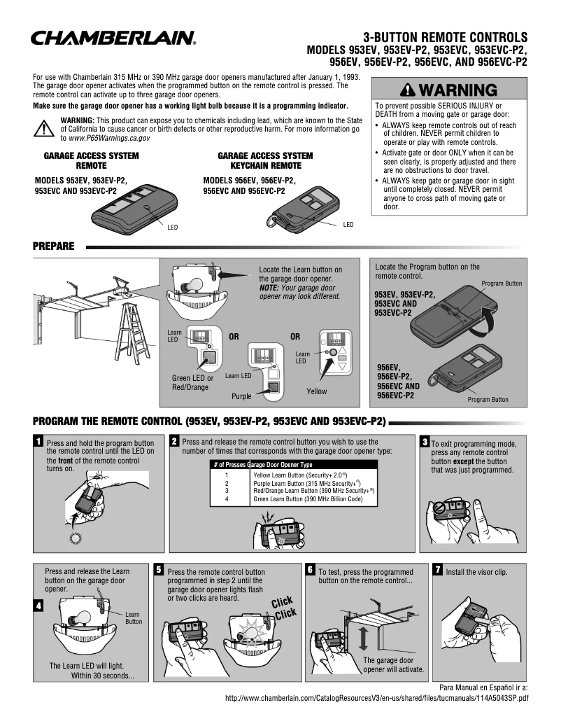 Image de la première page du manuel de l'appareil 953EVC-P2