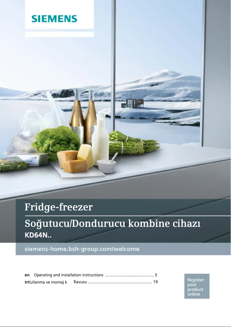 Page n°1 - Manuel utilisateur Siemens KD64NVL21N