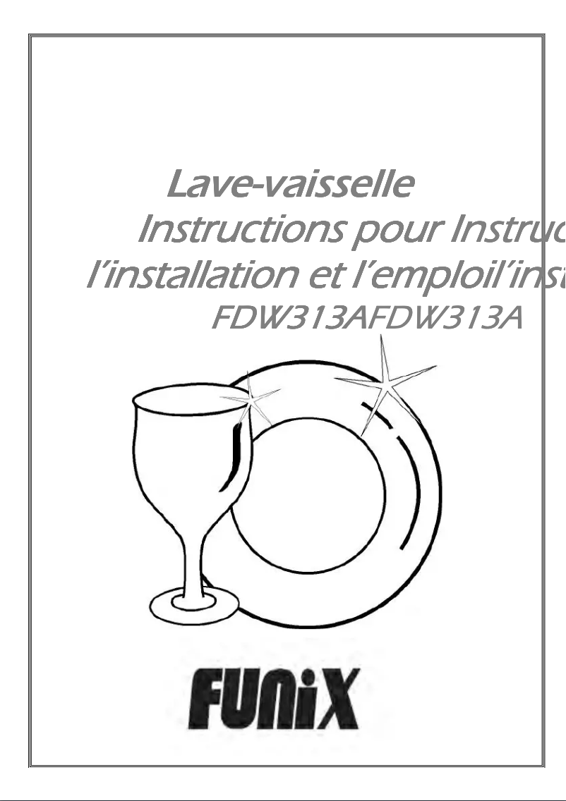 Image de la première page du manuel de l'appareil FDW313A