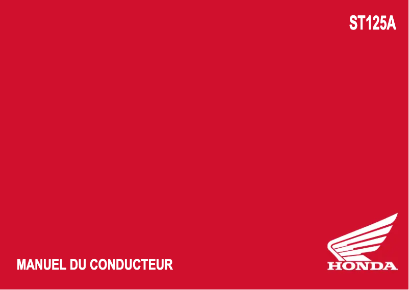 Página 1 del manual Manual de usuario Honda ST125A (2023)