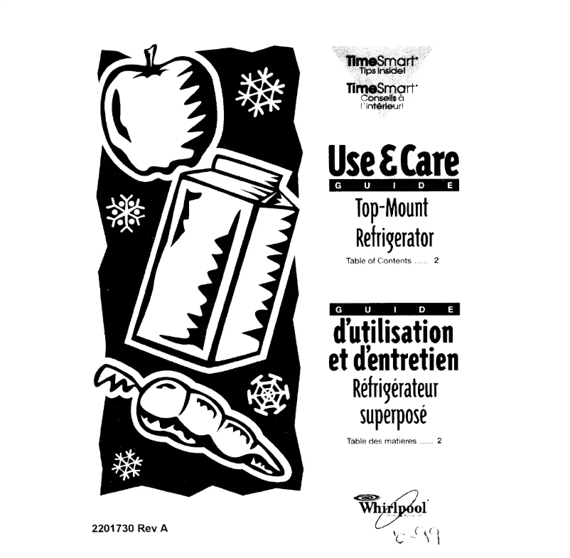 Page 1 de la notice Manuel utilisateur Whirlpool ET16JMXHW00