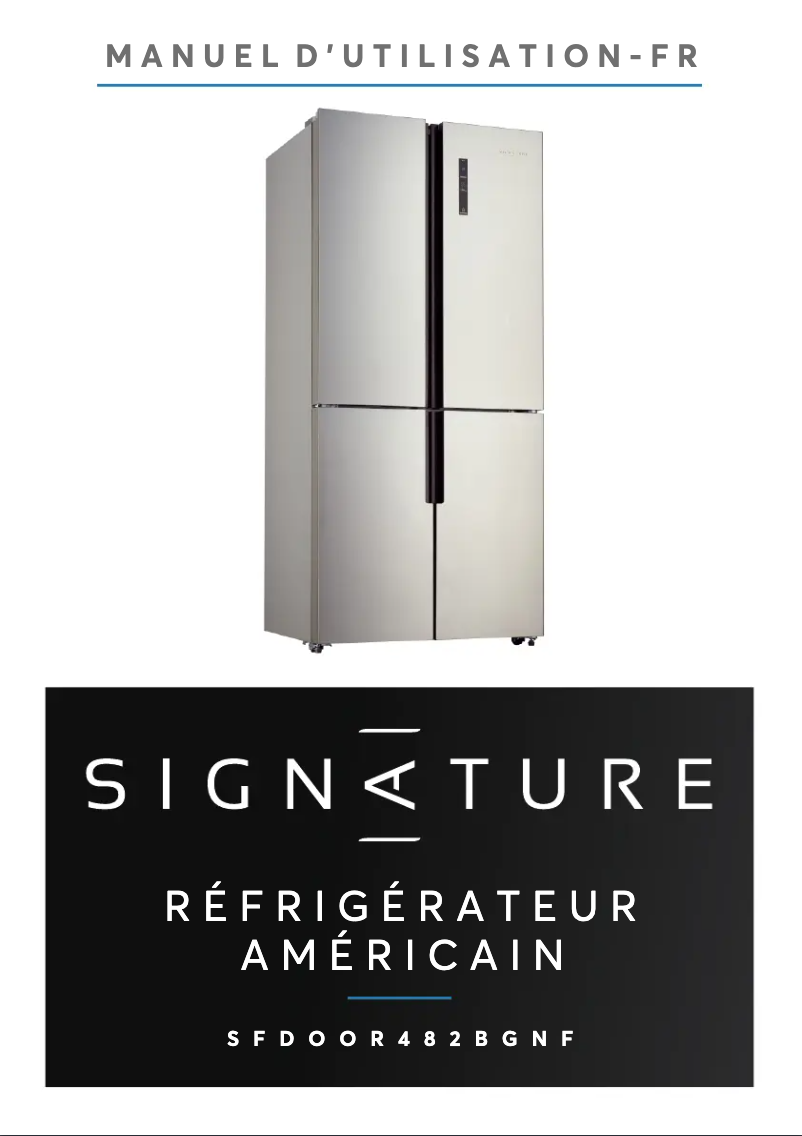Page 1 de la notice Manuel utilisateur Signature SFDOOR482BGNF
