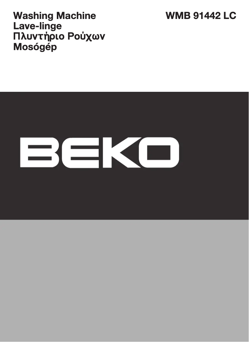 Page 1 de la notice Manuel utilisateur Beko WMB 91442 LC