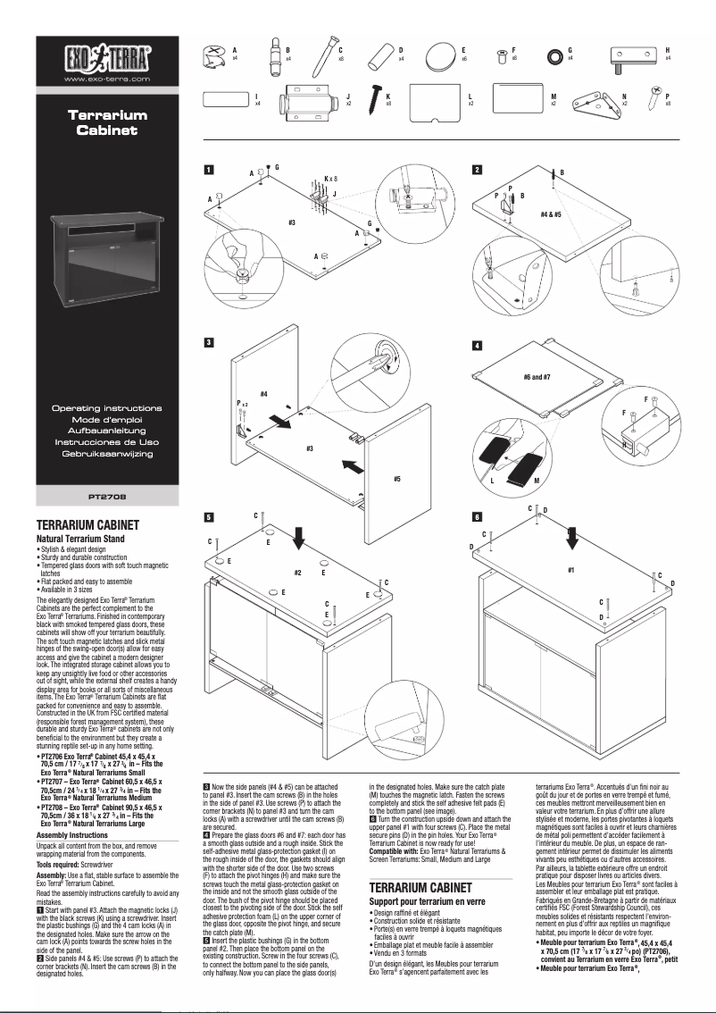 Page 1 de la notice Manuel utilisateur Exo-Terra PT2708K