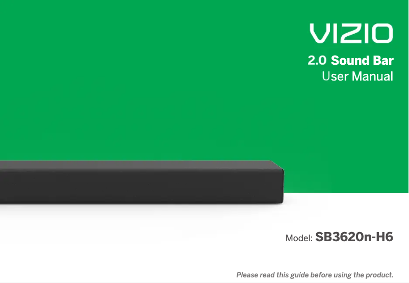 Página 1 del manual Manual de usuario VIZIO SB3620n-H6