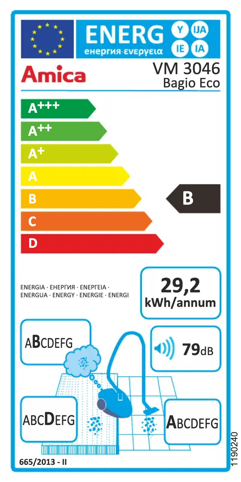 Image de la première page du manuel de l'appareil Bagio Eco VM 3046